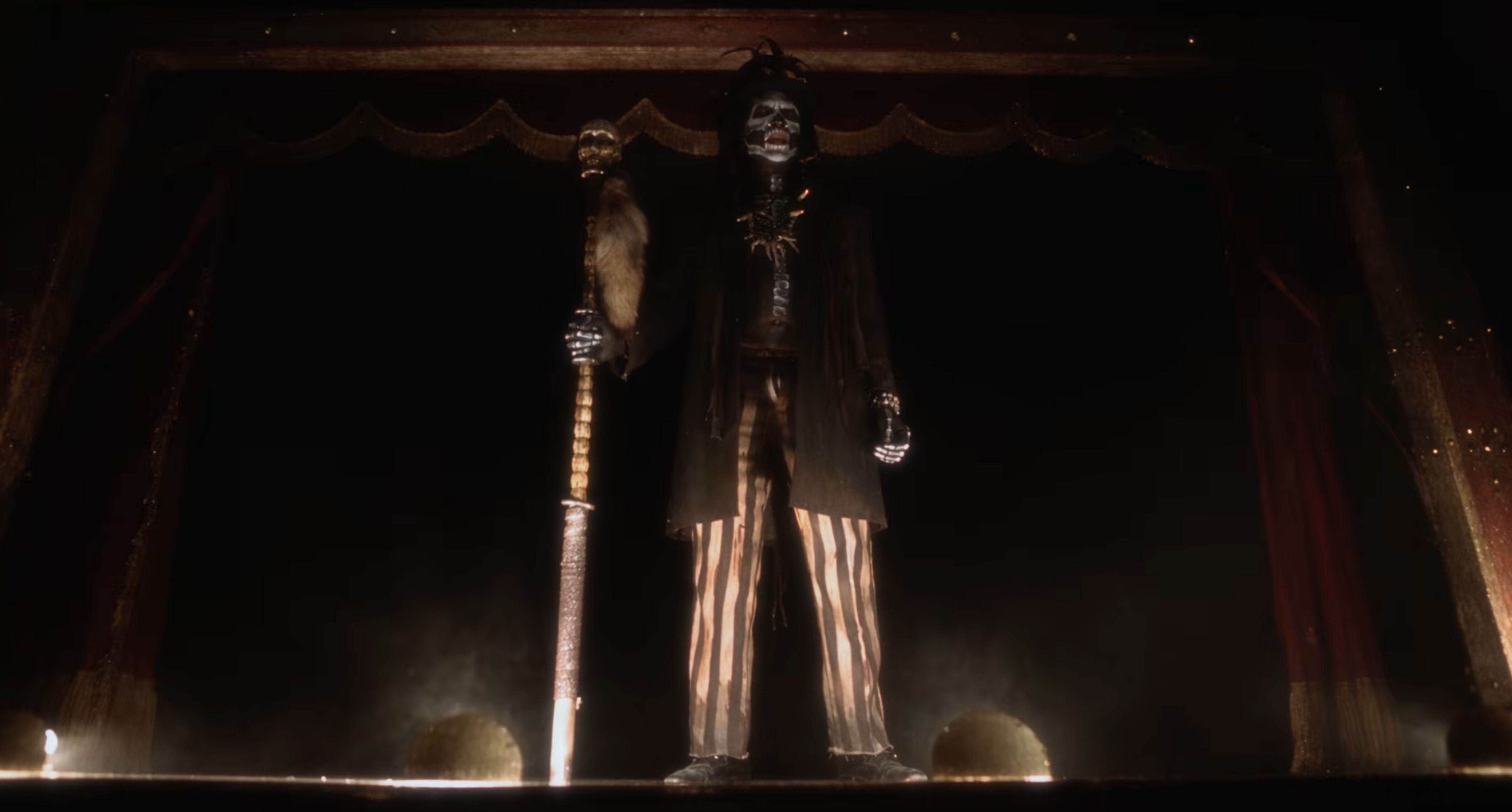 Kēvens performing as Mr. Witch Doctor in Insomniac's Escape Psycho Circus 2026 trailer
